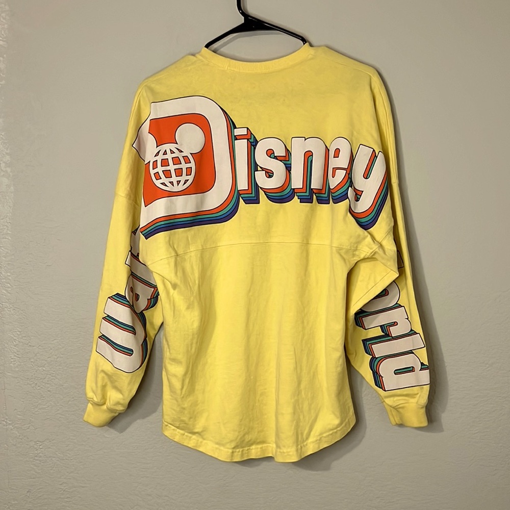 Walt Disney World Spirit Jersey Yellow Retro Spell Out XS